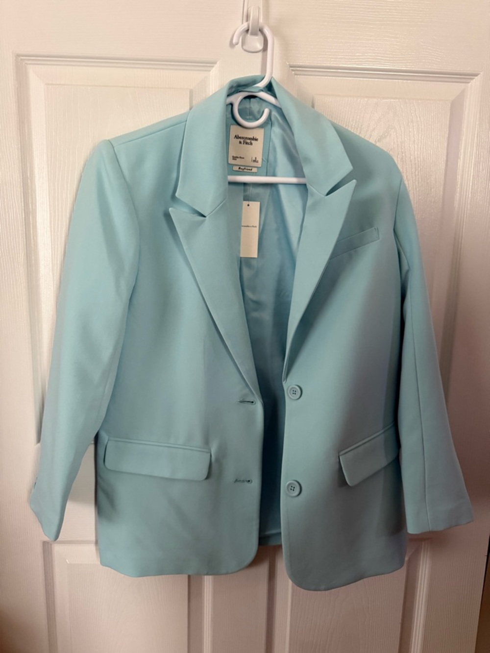 NWT Abercrombie & Fitch Sky Blue Tailored Blazer